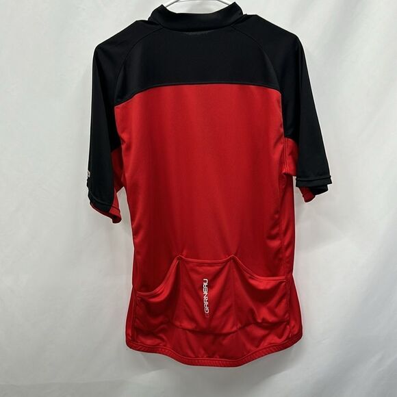 Men’s Garneau Red & Black Polyester Half Zip Leisure Cycling Jersey - Picture 4 of 6